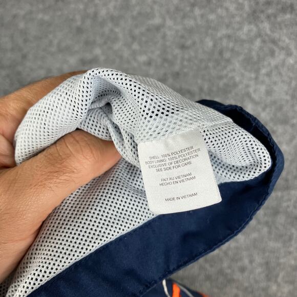 Nike Windbreaker Jacket Boys Size 7 Navy Orange Illinois Team Full Zip - Picture 5 of 7